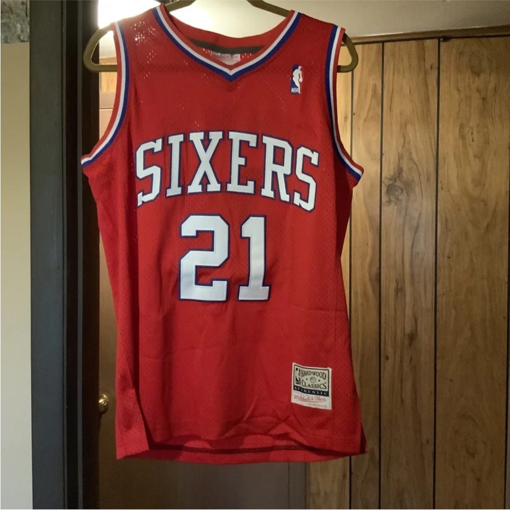Joel Embiid 76ers Mitchell  Ness NBA Jersey